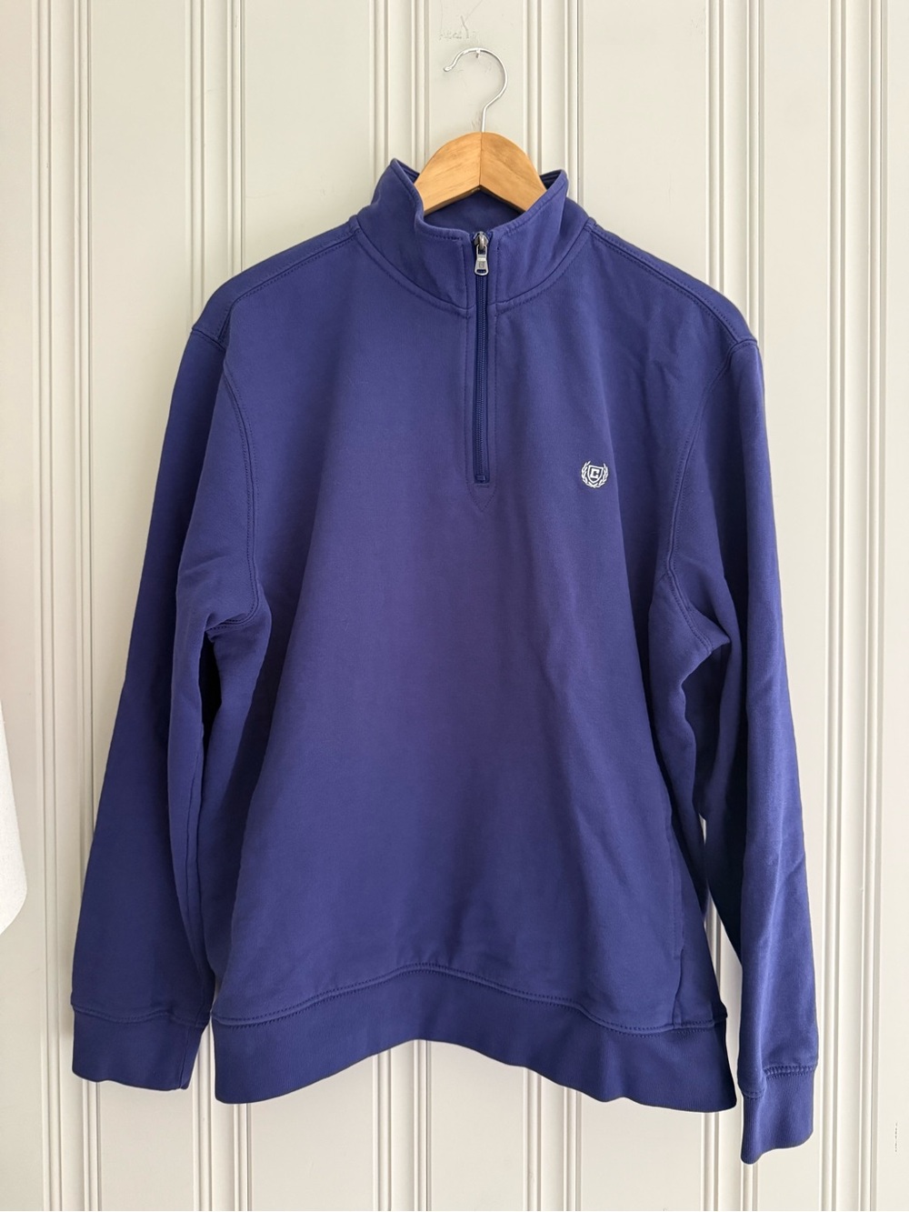 Chaps Men's Zip-Up Pullover Sweater - Deep Blue